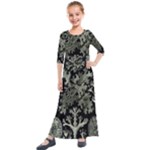 Weave Haeckel Lichenes Photobionten Kids  Quarter Sleeve Maxi Dress