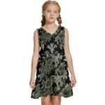 Weave Haeckel Lichenes Photobionten Kids  Sleeveless Tiered Mini Dress