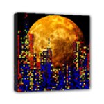 Skyline Frankfurt Abstract Moon Mini Canvas 6  x 6  (Stretched)