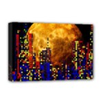Skyline Frankfurt Abstract Moon Deluxe Canvas 18  x 12  (Stretched)