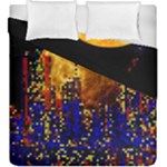 Skyline Frankfurt Abstract Moon Duvet Cover Double Side (King Size)