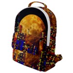 Skyline Frankfurt Abstract Moon Flap Pocket Backpack (Small)