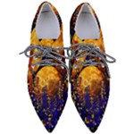 Skyline Frankfurt Abstract Moon Pointed Oxford Shoes