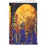 Skyline Frankfurt Abstract Moon 8  x 10  Hardcover Notebook