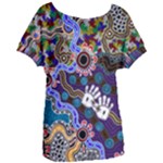 Authentic Aboriginal Art - Discovering Your Dreams Women s Oversized T-Shirt