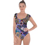 Authentic Aboriginal Art - Discovering Your Dreams Short Sleeve Leotard 