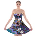 Authentic Aboriginal Art - Discovering Your Dreams Strapless Bra Top Dress