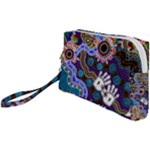 Authentic Aboriginal Art - Discovering Your Dreams Wristlet Pouch Bag (Small)