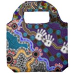 Authentic Aboriginal Art - Discovering Your Dreams Foldable Grocery Recycle Bag