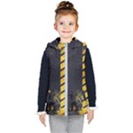 Grunge Lines Stone Textures, Background With Lines Kids  Hooded Puffer Vest