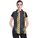 Grunge Lines Stone Textures, Background With Lines Women s Puffer Vest