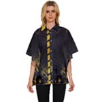 Grunge Lines Stone Textures, Background With Lines Women s Batwing Button Up Shirt