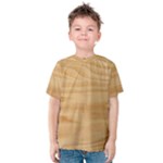 Light Wooden Texture, Wooden Light Brown Background Kids  Cotton T-Shirt