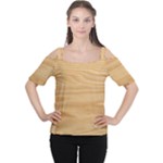 Light Wooden Texture, Wooden Light Brown Background Cutout Shoulder T-Shirt