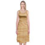 Light Wooden Texture, Wooden Light Brown Background Midi Sleeveless Dress