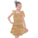 Light Wooden Texture, Wooden Light Brown Background Kids  Tie Up Tunic Dress