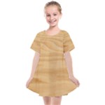 Light Wooden Texture, Wooden Light Brown Background Kids  Smock Dress