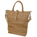 Light Wooden Texture, Wooden Light Brown Background Buckle Top Tote Bag