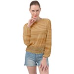 Light Wooden Texture, Wooden Light Brown Background Banded Bottom Chiffon Top