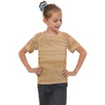 Light Wooden Texture, Wooden Light Brown Background Kids  Mesh Piece T-Shirt