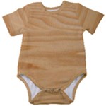 Light Wooden Texture, Wooden Light Brown Background Baby Short Sleeve Bodysuit