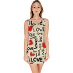 Love Abstract Background Love Textures Bodycon Dress