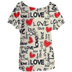 Love Abstract Background Love Textures Women s Oversized T-Shirt