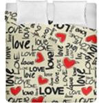 Love Abstract Background Love Textures Duvet Cover Double Side (King Size)