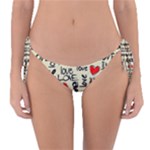 Love Abstract Background Love Textures Reversible Bikini Bottoms