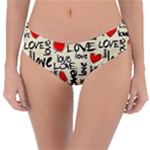 Love Abstract Background Love Textures Reversible Classic Bikini Bottoms