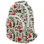 Love Abstract Background Love Textures Rounded Multi Pocket Backpack