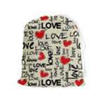 Love Abstract Background Love Textures Drawstring Pouch (XL)