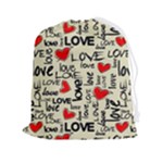 Love Abstract Background Love Textures Drawstring Pouch (2XL)