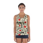 Love Abstract Background Love Textures Sport Tank Top 