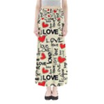 Love Abstract Background Love Textures Full Length Maxi Skirt