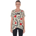 Love Abstract Background Love Textures Cut Out Side Drop T-Shirt