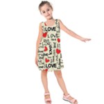 Love Abstract Background Love Textures Kids  Sleeveless Dress