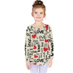 Love Abstract Background Love Textures Kids  Long Sleeve T-Shirt