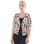 Love Abstract Background Love Textures Cropped Button Cardigan