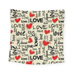 Love Abstract Background Love Textures Square Tapestry (Small)