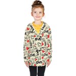Love Abstract Background Love Textures Kids  Double Breasted Button Coat