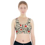 Love Abstract Background Love Textures Sports Bra With Pocket
