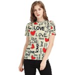 Love Abstract Background Love Textures Women s Short Sleeve Rash Guard