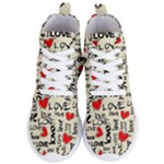 Love Abstract Background Love Textures Women s Lightweight High Top Sneakers