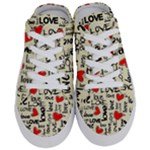 Love Abstract Background Love Textures Half Slippers