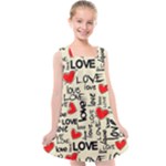 Love Abstract Background Love Textures Kids  Cross Back Dress