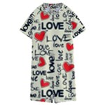 Love Abstract Background Love Textures Kids  Boyleg Half Suit Swimwear