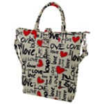 Love Abstract Background Love Textures Buckle Top Tote Bag