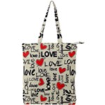 Love Abstract Background Love Textures Double Zip Up Tote Bag
