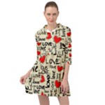 Love Abstract Background Love Textures Mini Skater Shirt Dress
